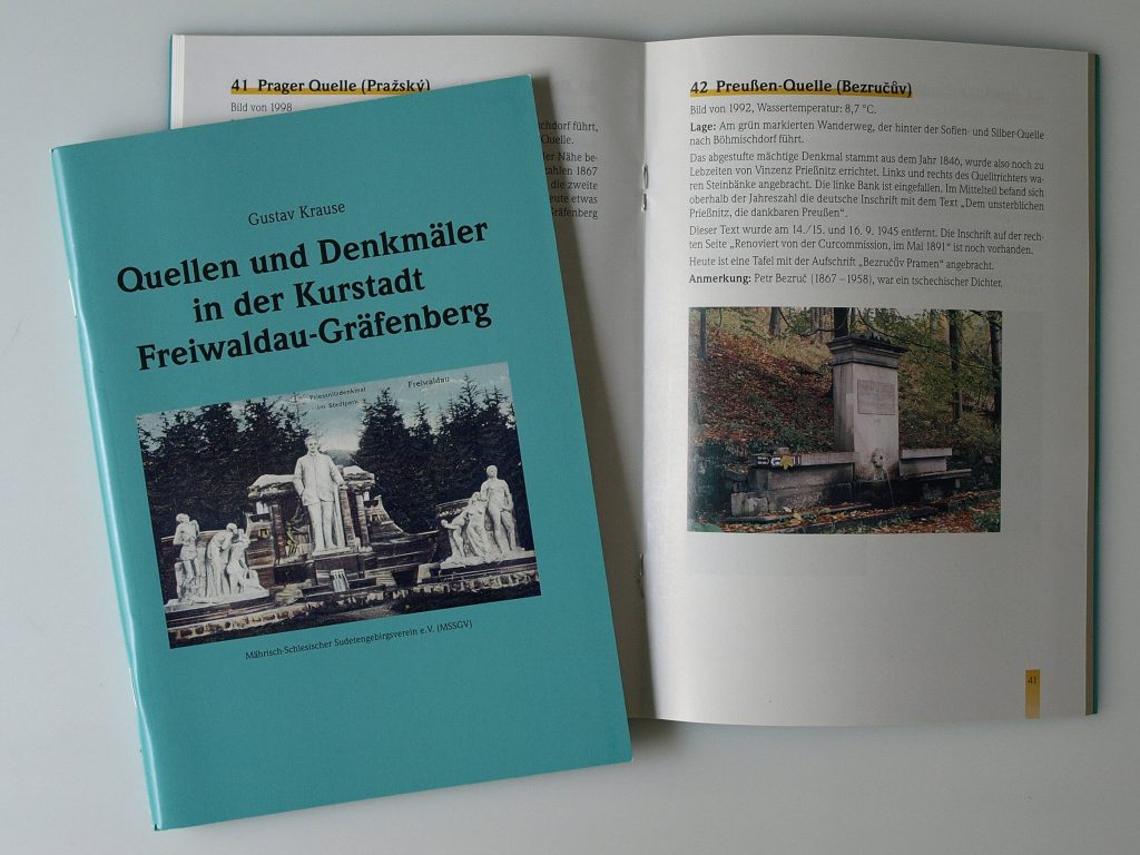 Quellen und Denkmäler ind der Kurstadt Freiwaldau-Gräfenberg